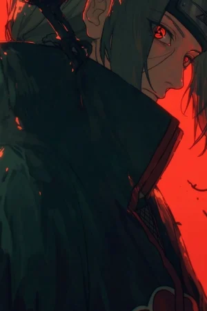 Alternative view of Itachi Uchiha & Crow Decorative Painting | Naruto Anime Wall Art 50×40cm |TOPGK& H-TWO Studio Limited Edition 88pcs