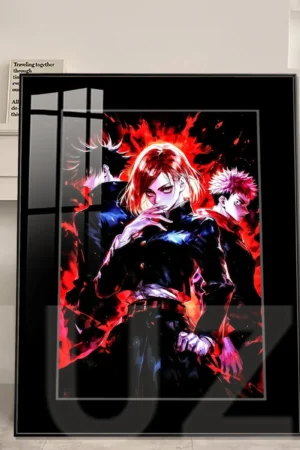 Alternative view of Jujutsu Kaisen Trio Characters Decorative Painting | JuZi Studio Anime Wall Art UV HD Print Limited Edition