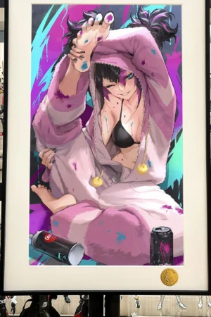 Juri Han Graffiti Art Decorative Painting – Street Fighter Limited Edition Wall Art | Xingkong Studio