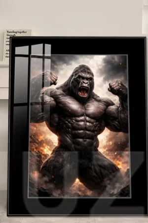 King Kong Roar Decorative Painting – Classic Monster Movie Wall Art | JuZi Studio