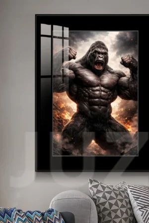 Alternative view of King Kong Roar Decorative Painting – Classic Monster Movie Wall Art | JuZi Studio