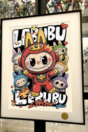Alternative view of Labubu “Lightning Squad” Limited Decorative Painting — The Monsters Series | Xingkong Studio × TOPGK