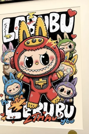 Labubu “Lightning Squad” Limited Decorative Painting — The Monsters Series | Xingkong Studio × TOPGK