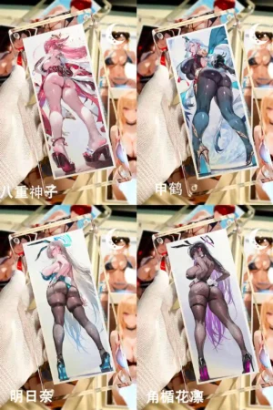 Looking Back Girl Series Mini Brick Decorative Painting | Genshin Impact & Blue Archive Acrylic Art | Xingkong Studio Limited 66pcs