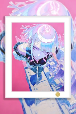 Lucy “Neon Pink Dream” Limited Decorative Painting  — Cyberpunk: Edgerunners | H-TWO Studio&TOPGK