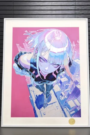 Alternative view of Lucy “Neon Pink Dream” Limited Decorative Painting  — Cyberpunk: Edgerunners | H-TWO Studio&TOPGK