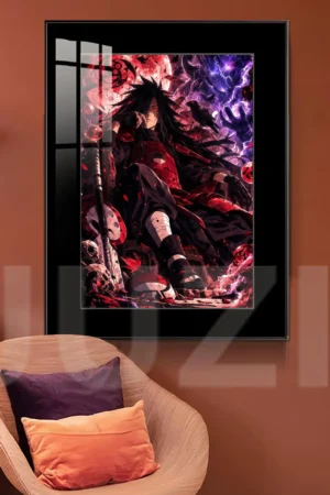 Alternative view of Madara Uchiha King’s Contempt Decorative Painting | Naruto Wall Art | JuZi Studio Limited Edition
