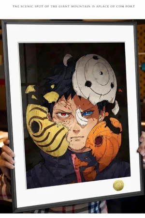 “Naruto” Obito Uchiha Broken Mask Edition Limited Framed Artwork HuangGua Studio & TOPGK