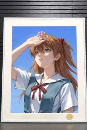Alternative view of “Neon Genesis Evangelion” Asuka Langley Soryu Spring Edition Limited Framed Artwork H-TWO Studio & TOPGK