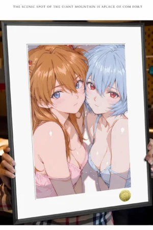 Neon Genesis Evangelion – Pajamas Asuka & Rei – TOPGK Decorative Painting – HuangGua Studio
