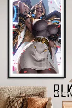 Alternative view of Overwatch – Floral Domina (Widowmaker) Decorative Painting | BLK Studio Framed Art