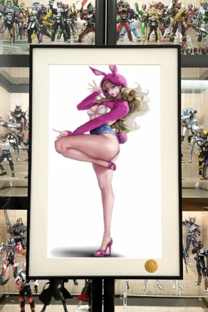 Pink Rabbit Kim Mi-jung Decorative Painting  A Wonderful New World – Xingkong Studio Limited Edition Art Print