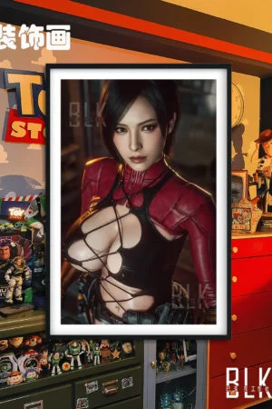 Resident Evil – Ada Wong Net Costume Ver. Decorative Painting & Fridge Magnet | BLK Studio Framed Art Set