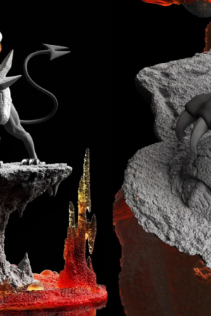 Alternative view of Houndoom Pokémon 1/20 Scale TOPGK Scene Series Statue - Xiao Qin Bi Ji Studio