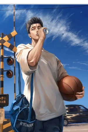 Alternative view of Slam Dunk-Sendo Akira — Kamakura Coast Limited Edition Artwork-H-TWO Studio