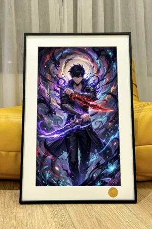 Alternative view of Solo Leveling” Sung Jinwoo Dual Blades Edition Limited Framed Artwork Xingkong Studio & TOPGK