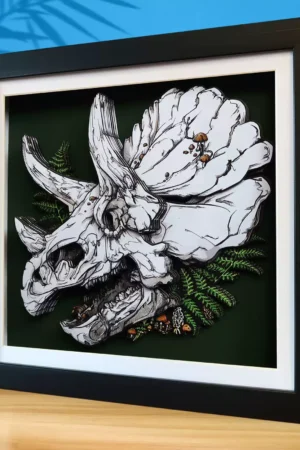 Triceratops Fossil 3D Decorative Painting | KALA HOME Studio