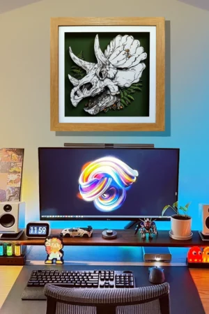 Alternative view of Triceratops Fossil 3D Decorative Painting | KALA HOME Studio