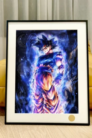 Ultra Instinct Son Goku Decorative Painting | Dragon Ball Anime Wall Art | Xingkong Studio Limited 66pcs