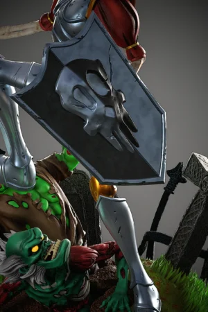 Alternative view of Sir Daniel Fortesque  MediEvil  1/6 Scale Statue – Black Swan Studio