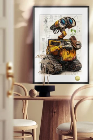 Alternative view of Wall-E Lonely Guardian Decorative Painting | A3 4K Anime Movie Art Print | TOPGK& HuangGua Studio 88pcs Limited