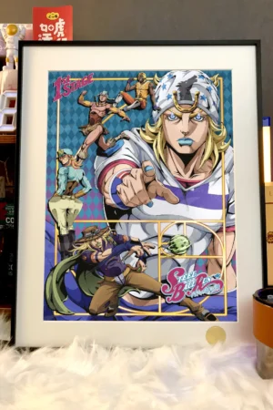 Alternative view of Xingkong Studio “JoJo’s Bizarre Adventure: Steel Ball Run” Johnny Joestar & Ensemble 1st Stage Limited Framed Artwork Xingkong Studio & TOPGK
