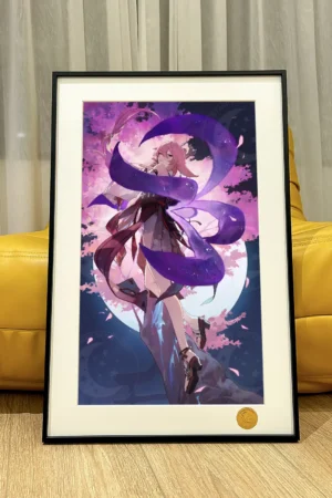 Alternative view of Yae Miko Moonlit Limited Decorative Painting — Genshin Impact | Xingkong Studio × TOPGK