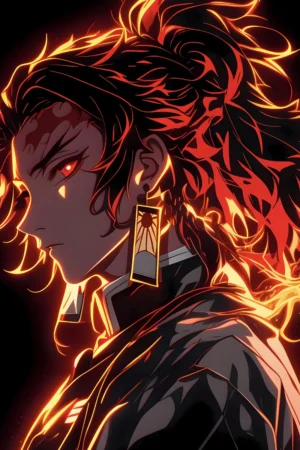 Yoriichi Tsugikuni Decorative Painting | Demon Slayer Anime Wall Art | H-TWO Studio 88pcs Limited Edition