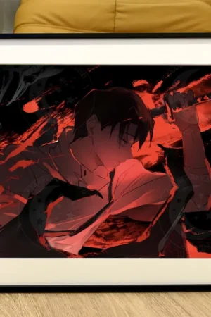 Alternative view of Yuta Okkotsu “Crimson” Limited Decorative Painting — Jujutsu Kaisen | Xingkong Studio × TOPGK