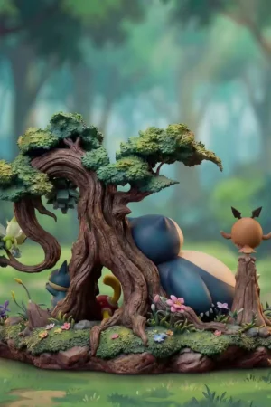 Alternative view of Eco Series Sleep Snorlax Pokémon 1/20 Statue - Poke Studio