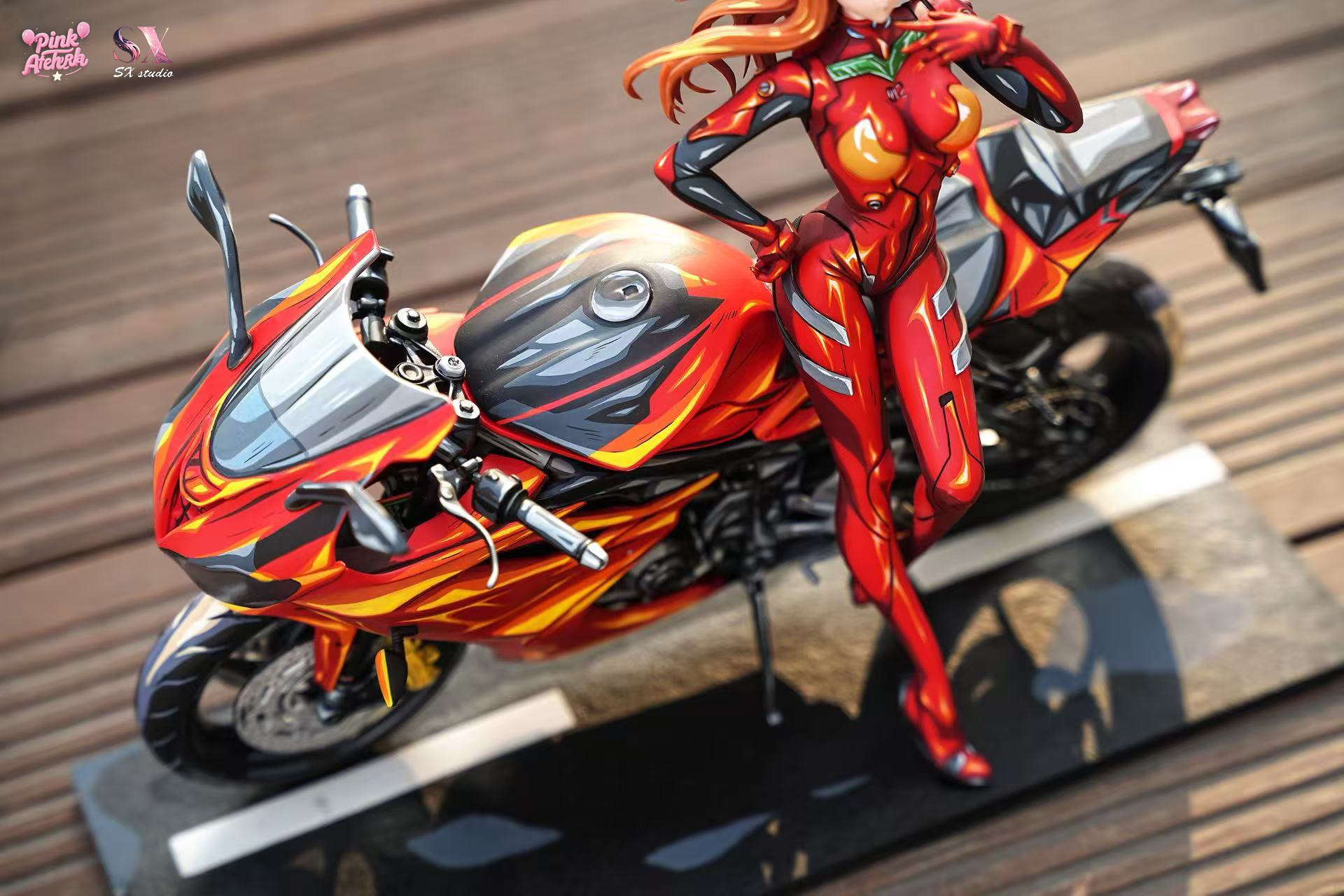 Neon Genesis Evangelion Asuka Langley Sohryu Motorcycle Girl Statue – Aetheria Studio × SX Studio - Image 2
