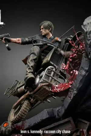 Alternative view of Leon S. Kennedy: Raccoon City Chase Resident Evil 1/4&1/6 Scale TOPGK Statue- RE Studio