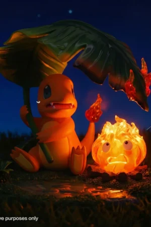 Alternative view of Calcifer × Charmander Crossover 1/7 Scale TOPGK Statue - Long Miao Studio