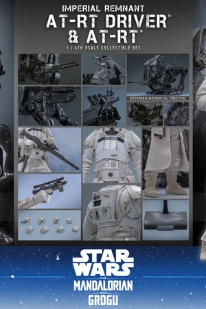 Alternative view of Hottoys - Star Wars: The Mandalorian X Grogu Imperial Remnant AT-RT Driver and AT-RT 1/6 scale Collectible Figure MMS853 MMS874 MMS875 (Licensed)