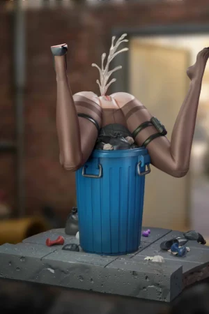 Alternative view of Tsukatsuki Rio Trash Can Blue Archive 1/6 Scale TOPGK Statue [R18]- Murloc Studio