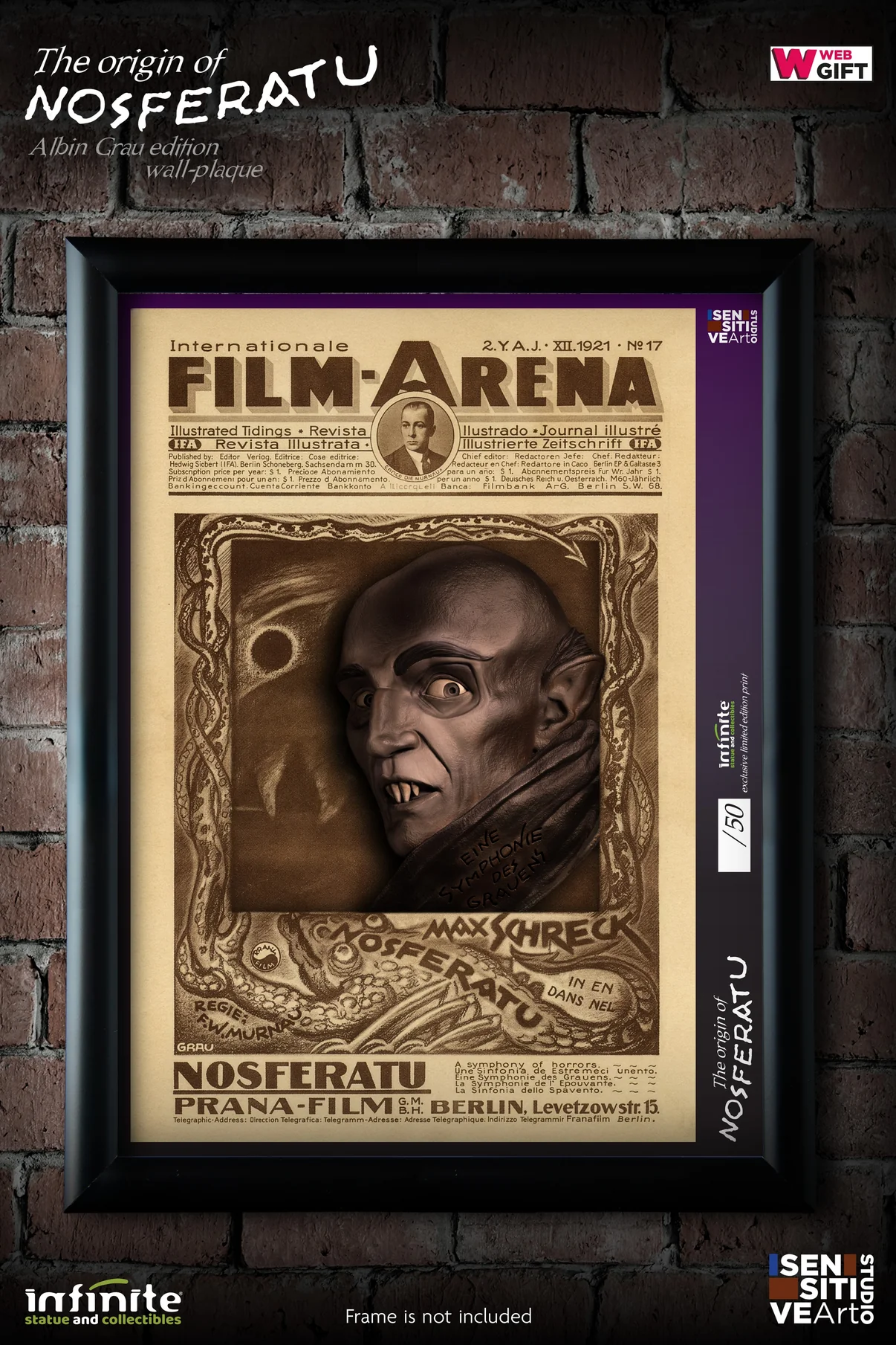 Infinite Statue – The Origin of Nosferatu (Albin Grau Edition) Wall Plaque (Licensed) - Image 5