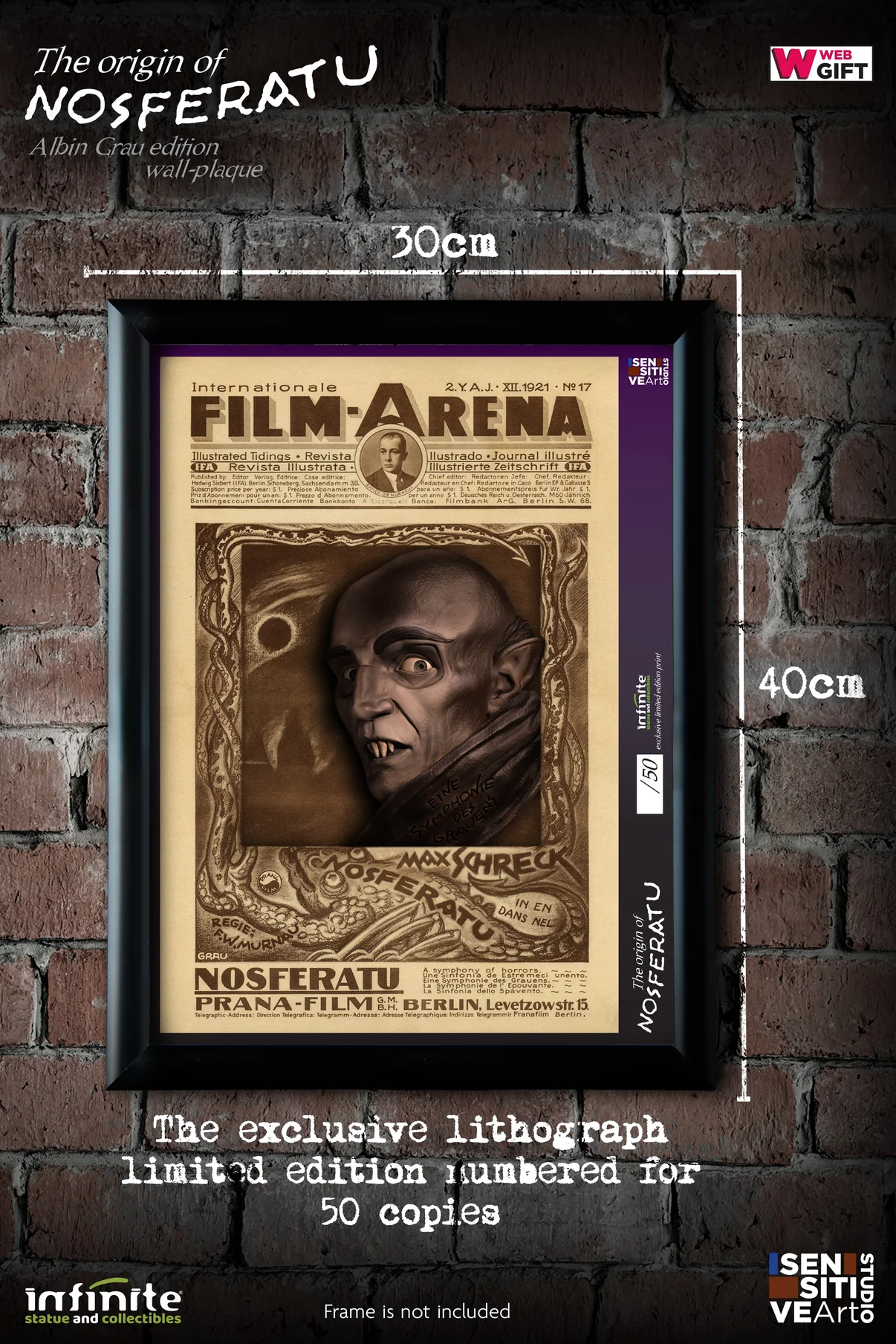 Infinite Statue – The Origin of Nosferatu (Albin Grau Edition) Wall Plaque (Licensed) - Image 4