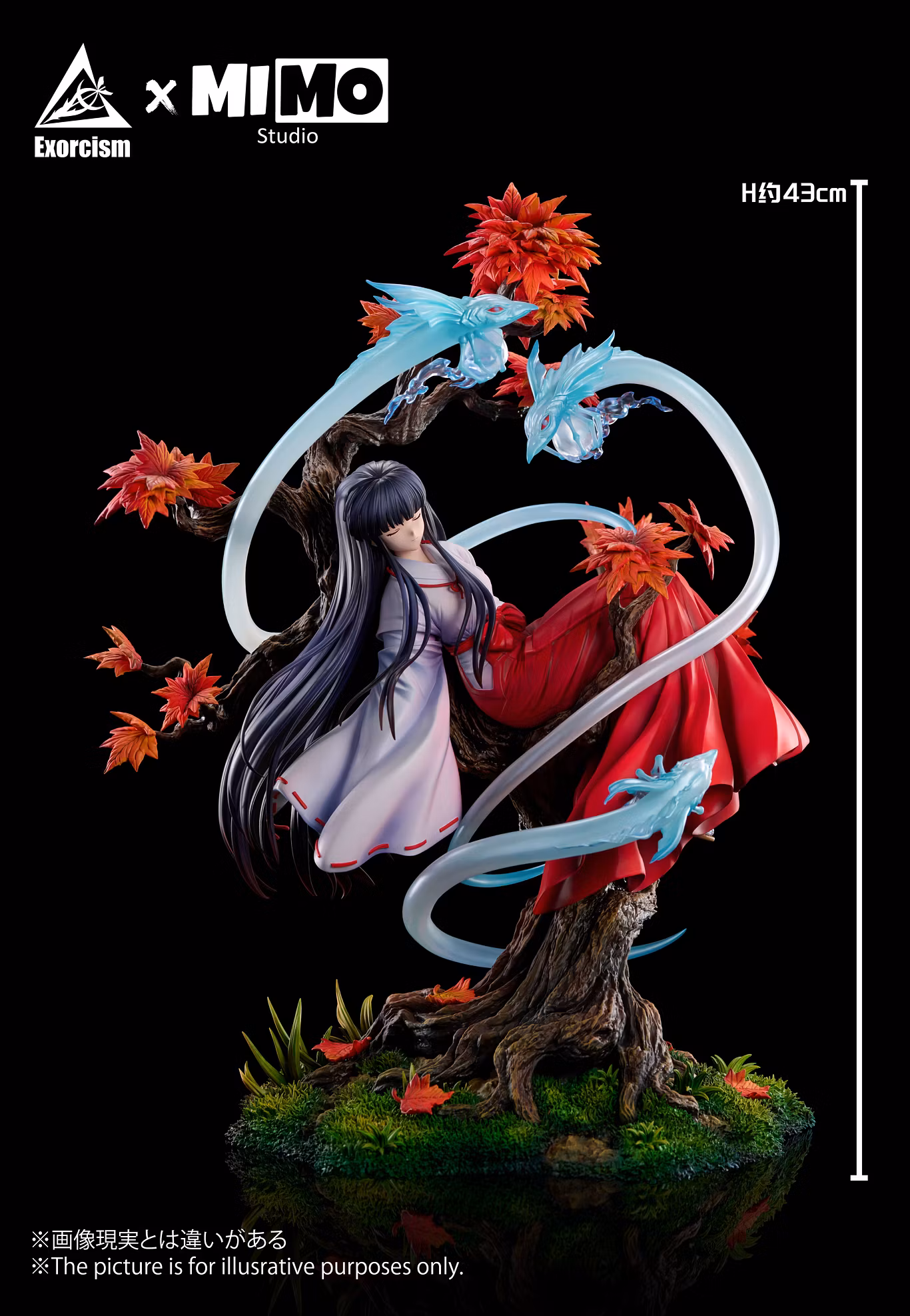 Exorcism Studio × MIMO Studio – Kikyo Falls Asleep InuYasha | 1/6 Scale Resin Statue - Image 4