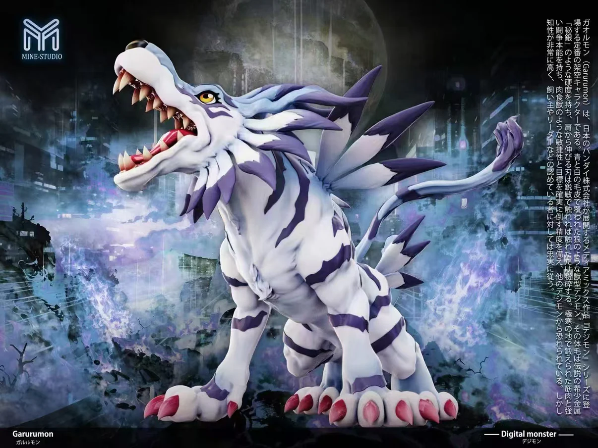 MINE Studio – Mature Series #01 Garurumon Digimon Resin Statue Collection - Image 8