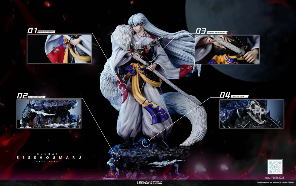 Inuyasha – Sesshomaru Deluxe Demon Lord GK Statue 1/6 & 1/4 Scale Exclusive Edition – L Seven Studios Limited Resin Collectible Figure - Image 7