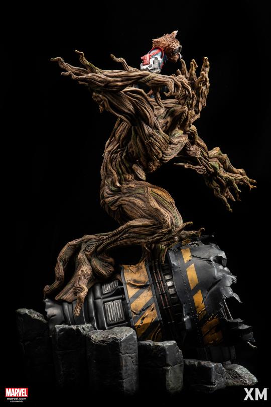 Marvel Guardians of the Galaxy Rocket Raccoon & Groot 1/4 Scale Statue – XM Studios Limited Edition Premium Collectible - Image 7