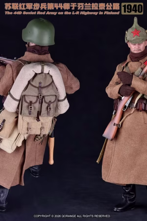Alternative view of QORANGE QOTOYS – Soviet Red Army 1940 Clothing Set (QOM-1068) 1/6 Military Accessory Pack | Licensed Historical Gear Set