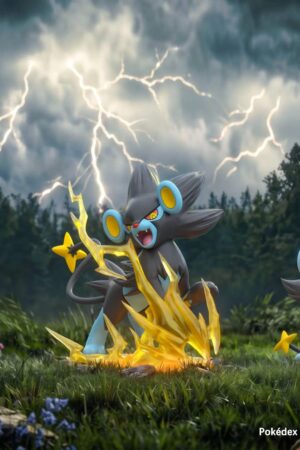 JB Studio – Shinx X Luxio X Luxray Evolution Set Pokémon 1/20 Scale Resin Diorama Set