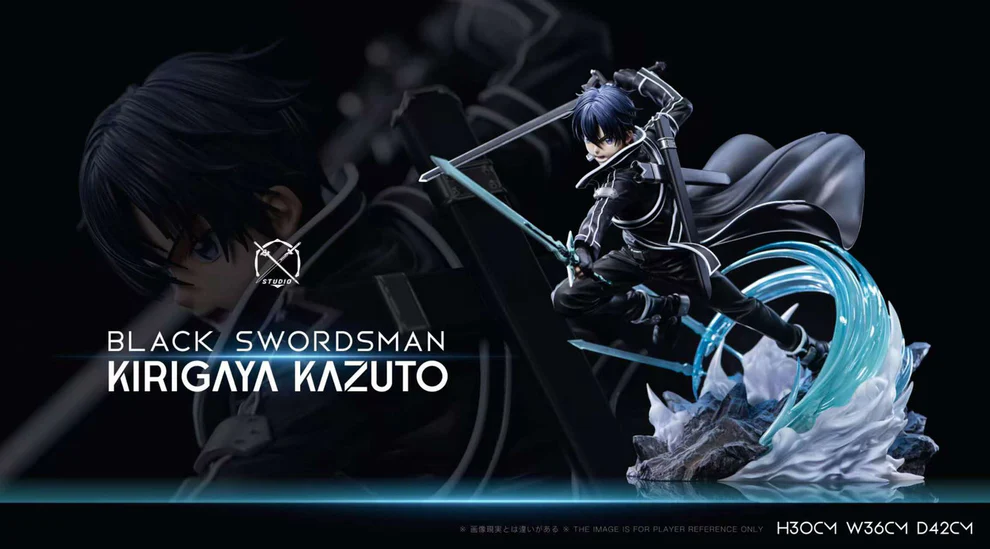 Sword Art Online – Kirito “Black Swordsman” Dual Blade Battle 1/6 Scale GK Statue – X-Studio Limited Edition - Image 2