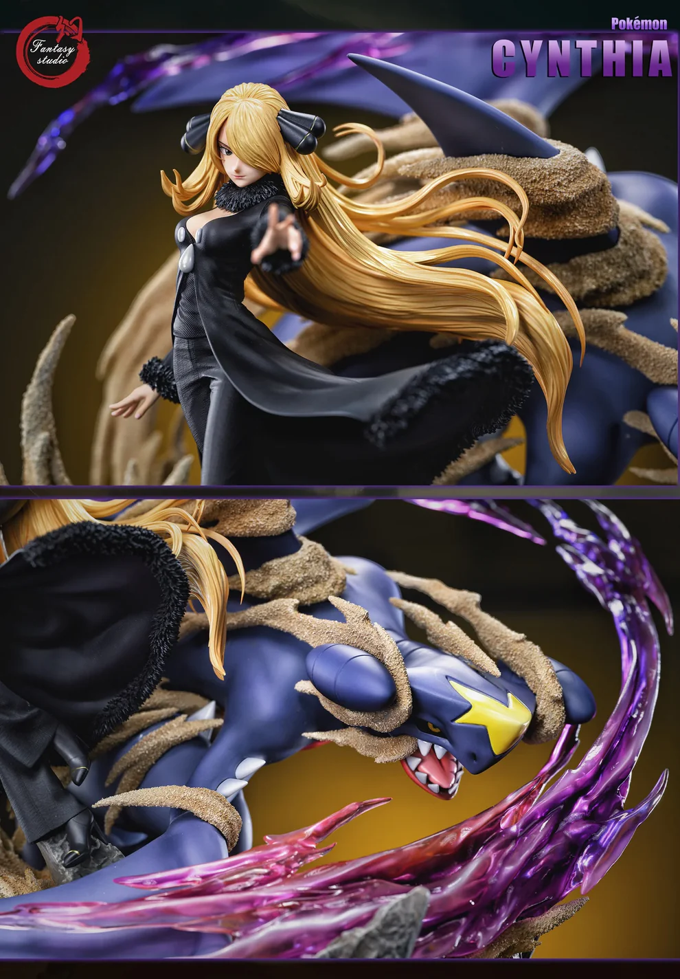 Pokémon – Cynthia & Garchomp Battle Diorama Statue Limited Edition – Fantasy Studio - Image 7