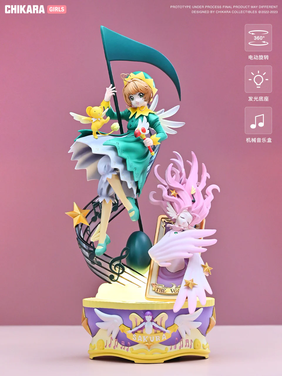 Cardcaptor Sakura – Sakura Kinomoto Magical Music Box LED Rotating Statue – Chikara Studio Limited Edition