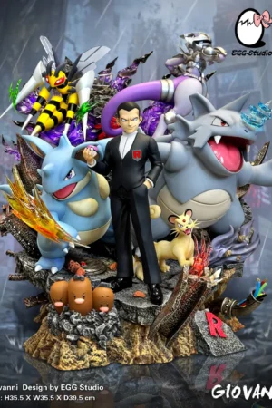Pokémon – Giovanni & Team Rocket Elite Pokémon Diorama – EGG Studio