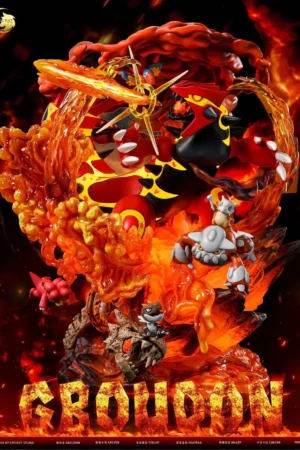 Pokémon – Primal Groudon LED Volcano Diorama Statue Limited Edition – Crescent Studio