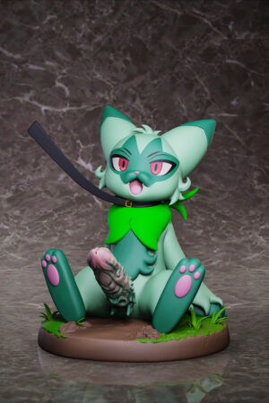 Alternative view of Proprieter Secret Studio – Sprigatito Pokémon-Inspired Resin Statue