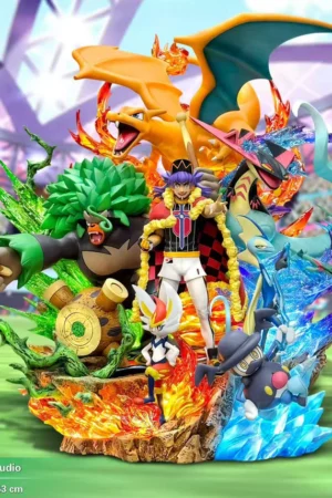 Pokémon Sword & Shield – Champion Leon & Team Statue – EGG Studio